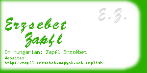 erzsebet zapfl business card
